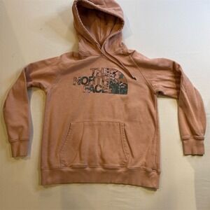 The North Face Women's Pink‎ Camo Logo Hoodie Size M Pullover Casual